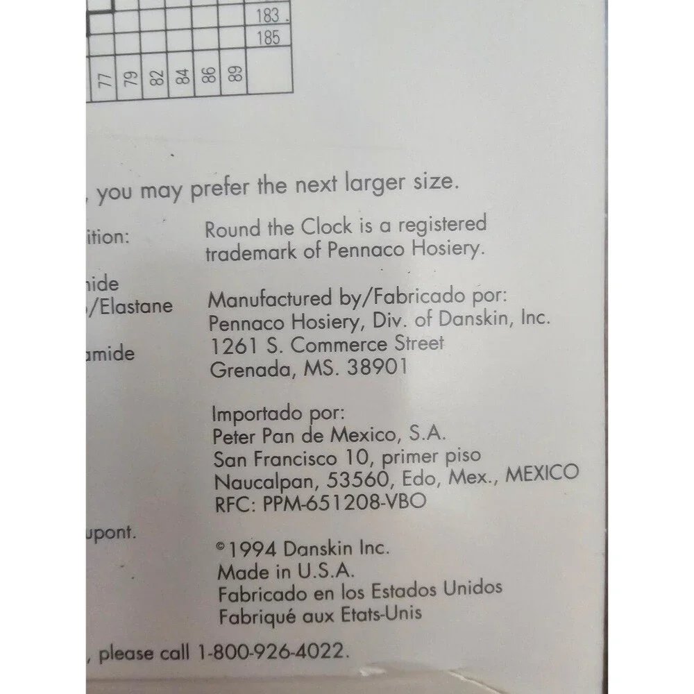 Vintage Round the Clock Pantyhose A Bare Beige Girdle Top Sheer NOS 90s